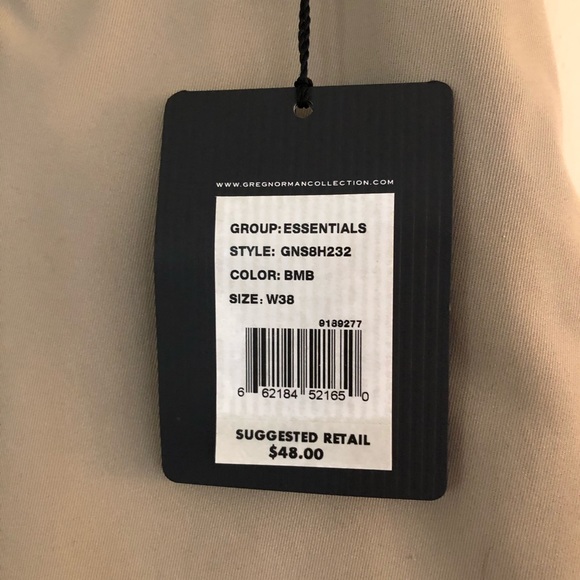 Greg Norman shorts men’s size 38 beige Flat Front retail price $48 NEW WITH TAGS - Picture 4 of 9